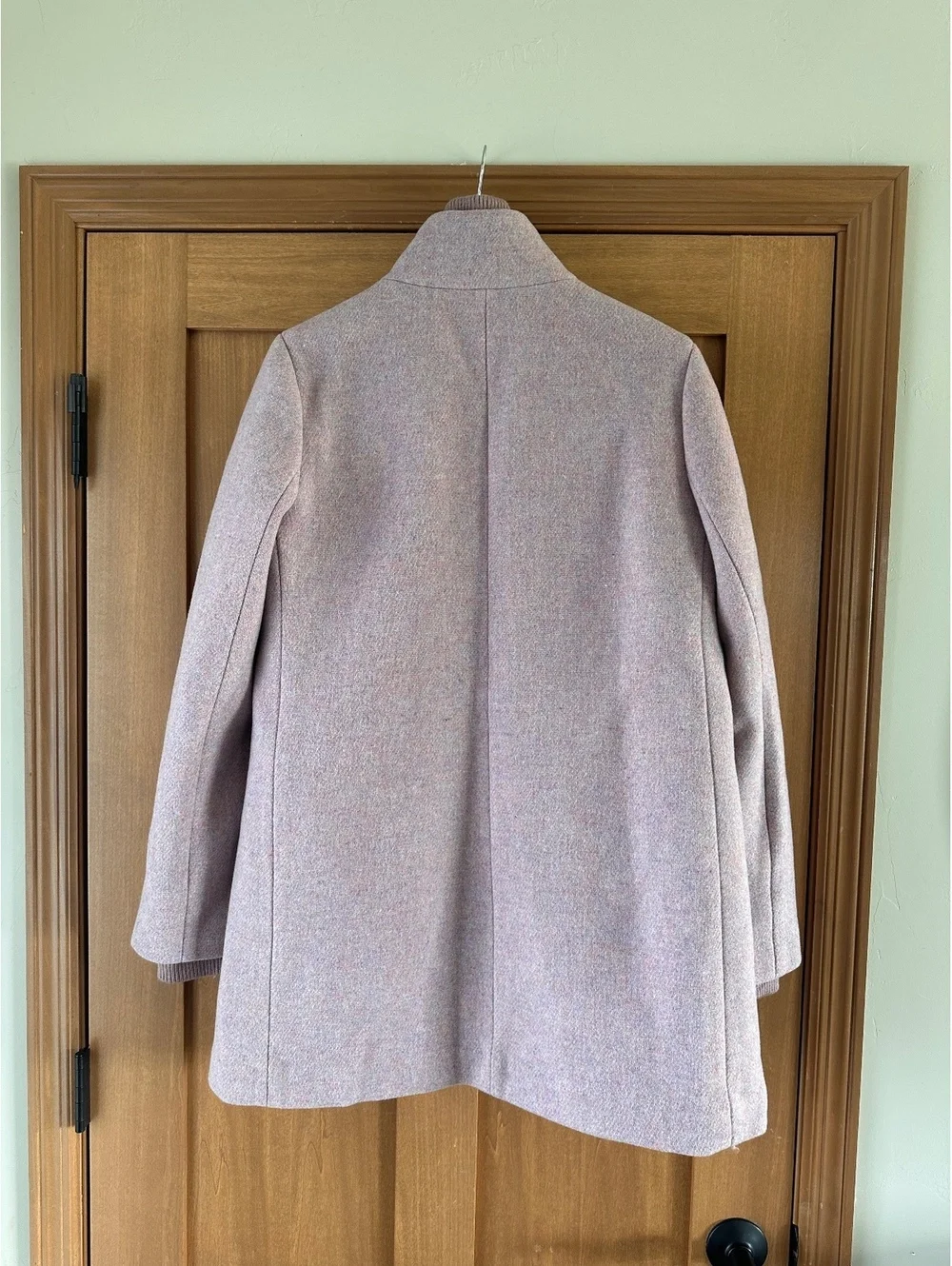 J.Crew Lodge Coat in Italian Stadium-Cloth Wool Heather Cotton Candy Women’s 14